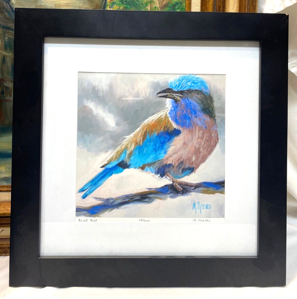 Bird Print "Blue Boy” Jay Molly Reeves Signed Numbered
